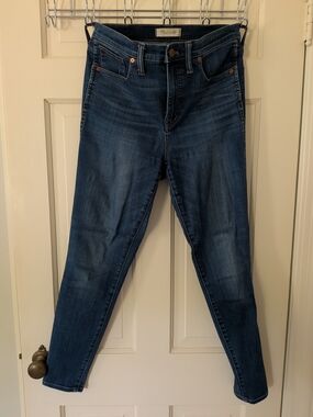 Madewell Dark Blue 10" High-Rise Skinny Jeans